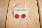 Vintage 1980s Red & Gold Earrings