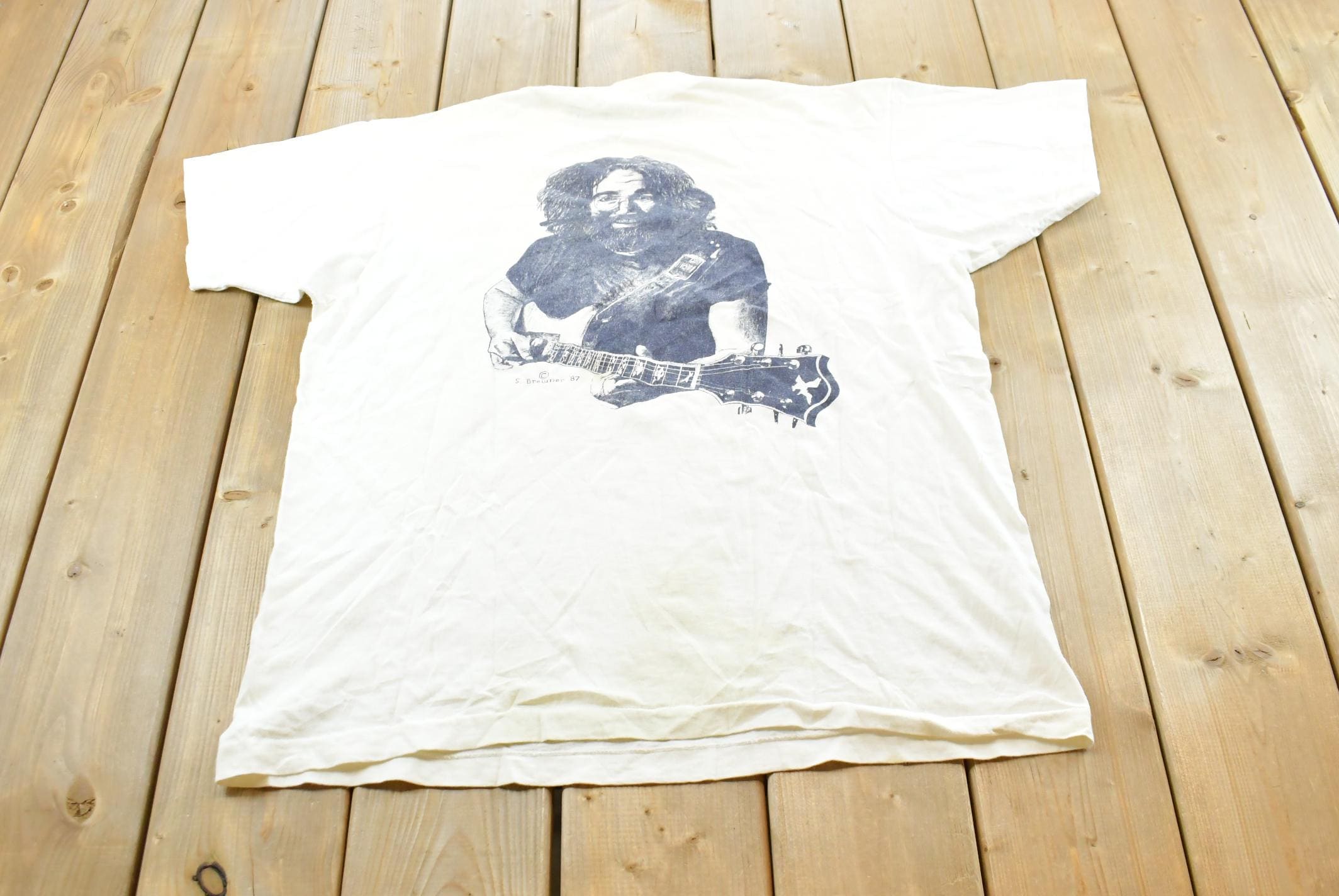 Vintage 1987 The Grateful Dead Steal Your Face Saturn Jerry Garcia Rock Band Concert T-Shirt Mens XL