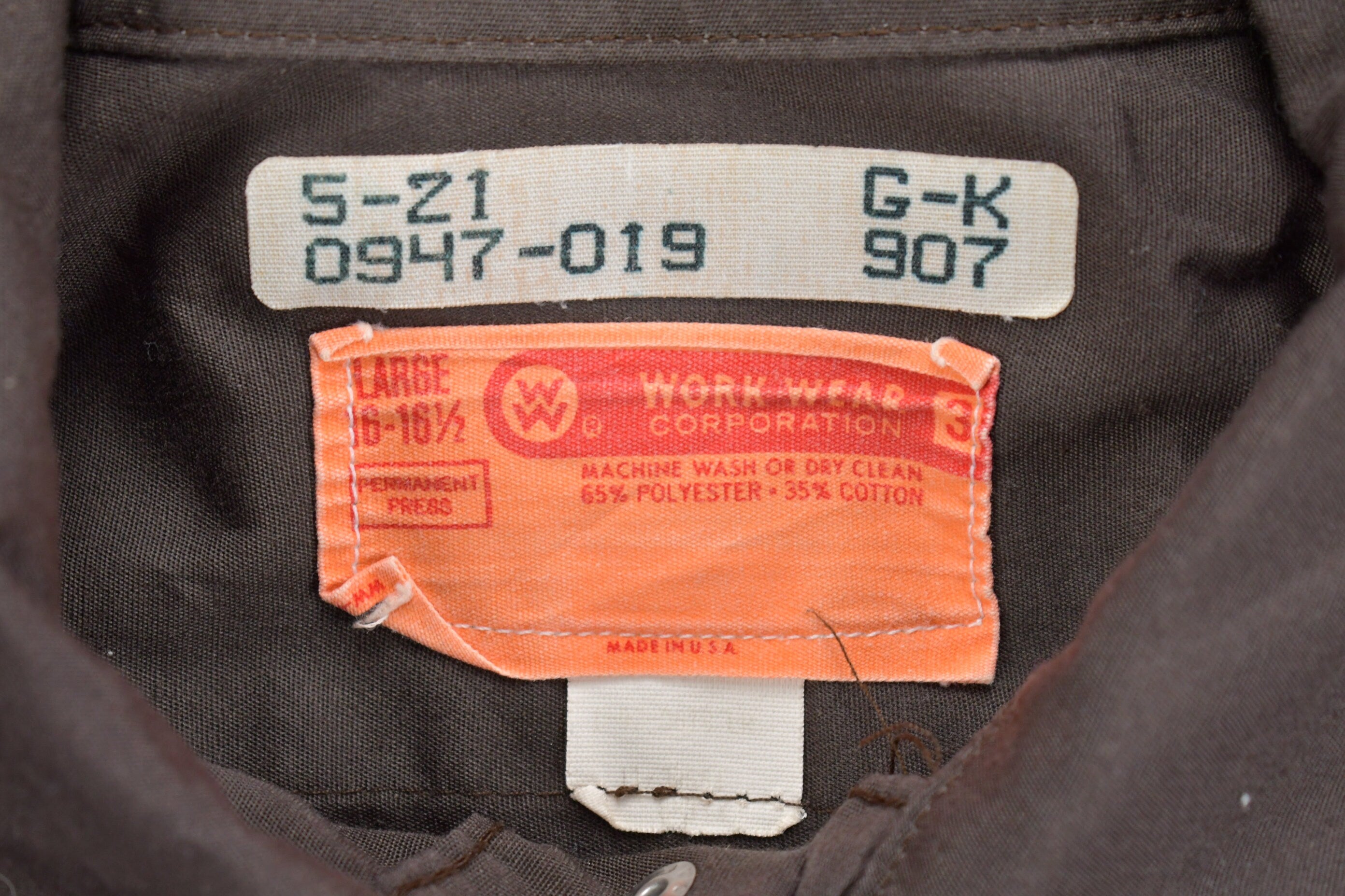 Vintage 1980s Workwear Corporation Button Up Shirt