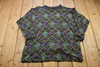 Vintage 1990s Patterned Floral Theme Sweatshirt