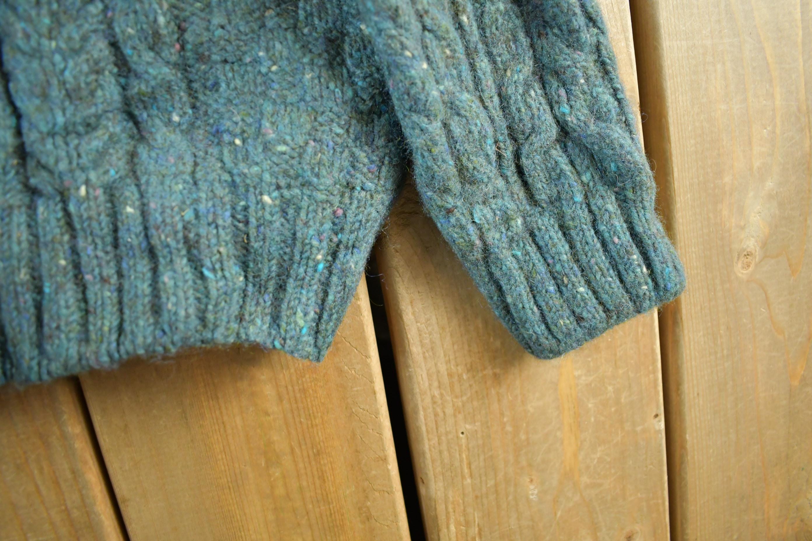 Vintage 1990s LL Bean Wool Henley Knit Sweater Women's S-M