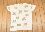 Vintage 1990s Cat Nappin AOP Sleeping Kitty Souvenir Sleepwear T-Shirt Women's XXL