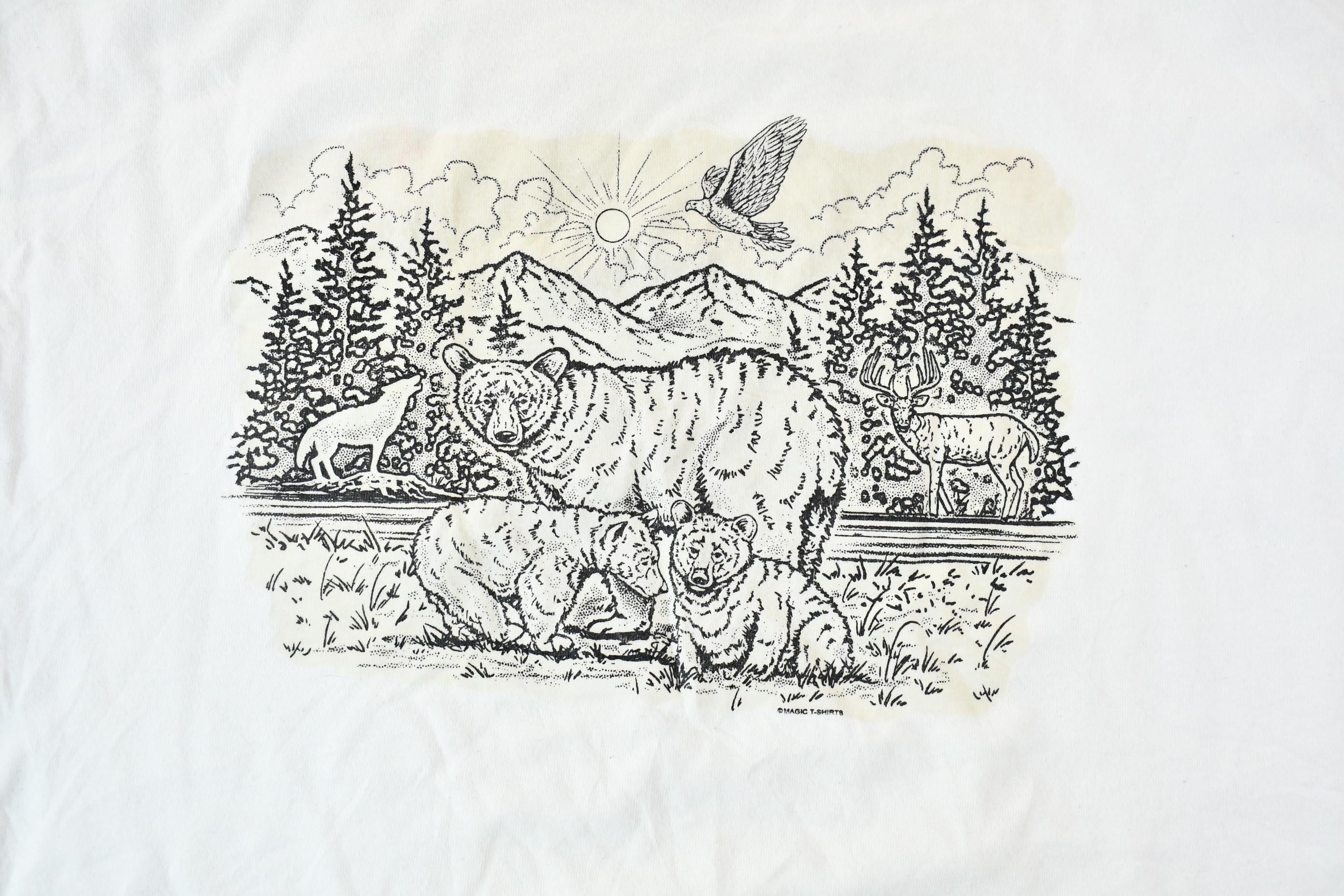 Vintage 1990s Great Wolf Lodge Niagara Falls Canada Single Stitch Souvenir Graphic Travel T-Shirt