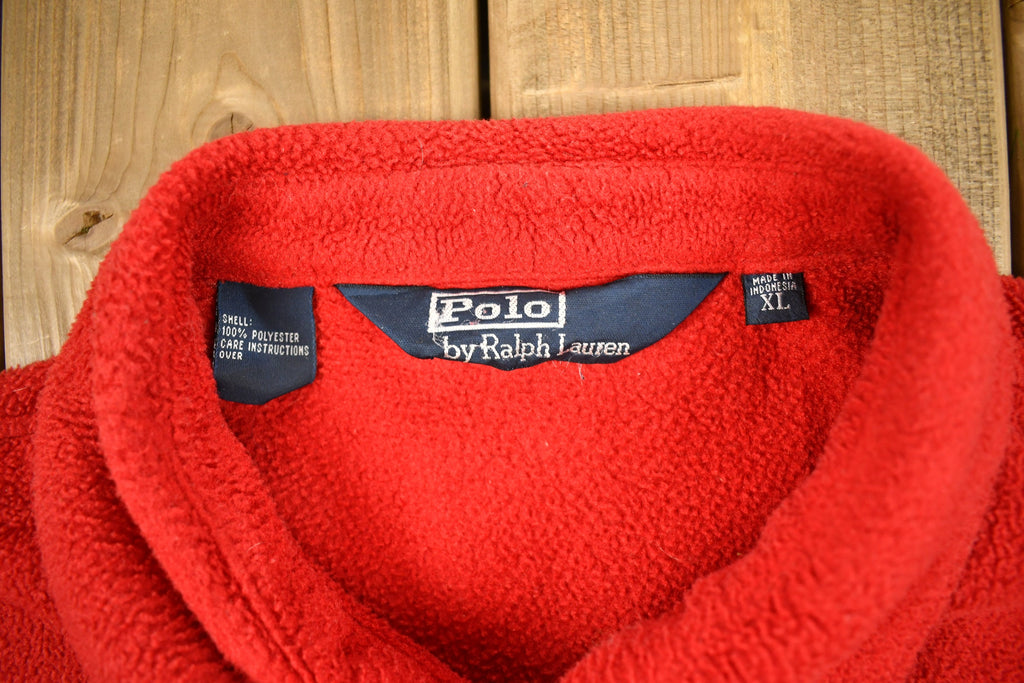 Vintage 1990s Polo Ralph Lauren Zip Up Polartec Fleece Sweater