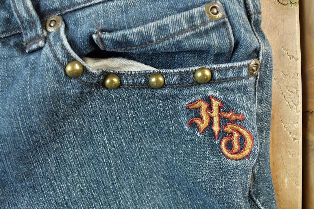 Vintage 1990s Harley Davidson Riveted Jean Shorts