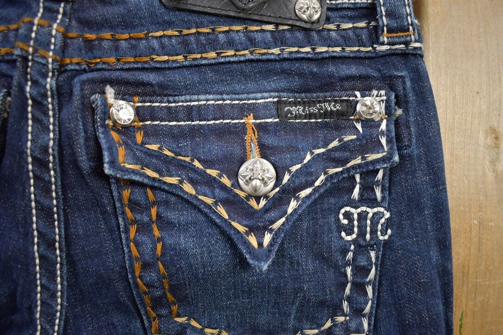 Vintage Y2K Miss Me Bedazzled Low Rise Jeans Size 26x31