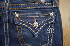 Vintage Y2K Miss Me Bedazzled Low Rise Jeans Size 26x31