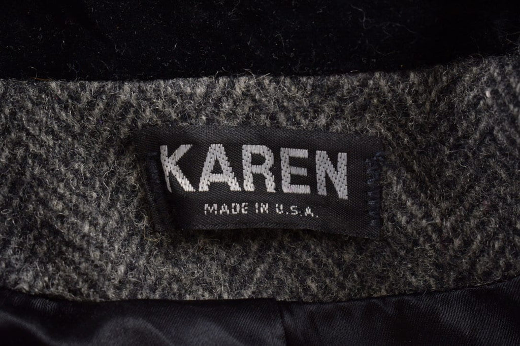 Vintage 1980s Karen Full Length 100% Wool Coat