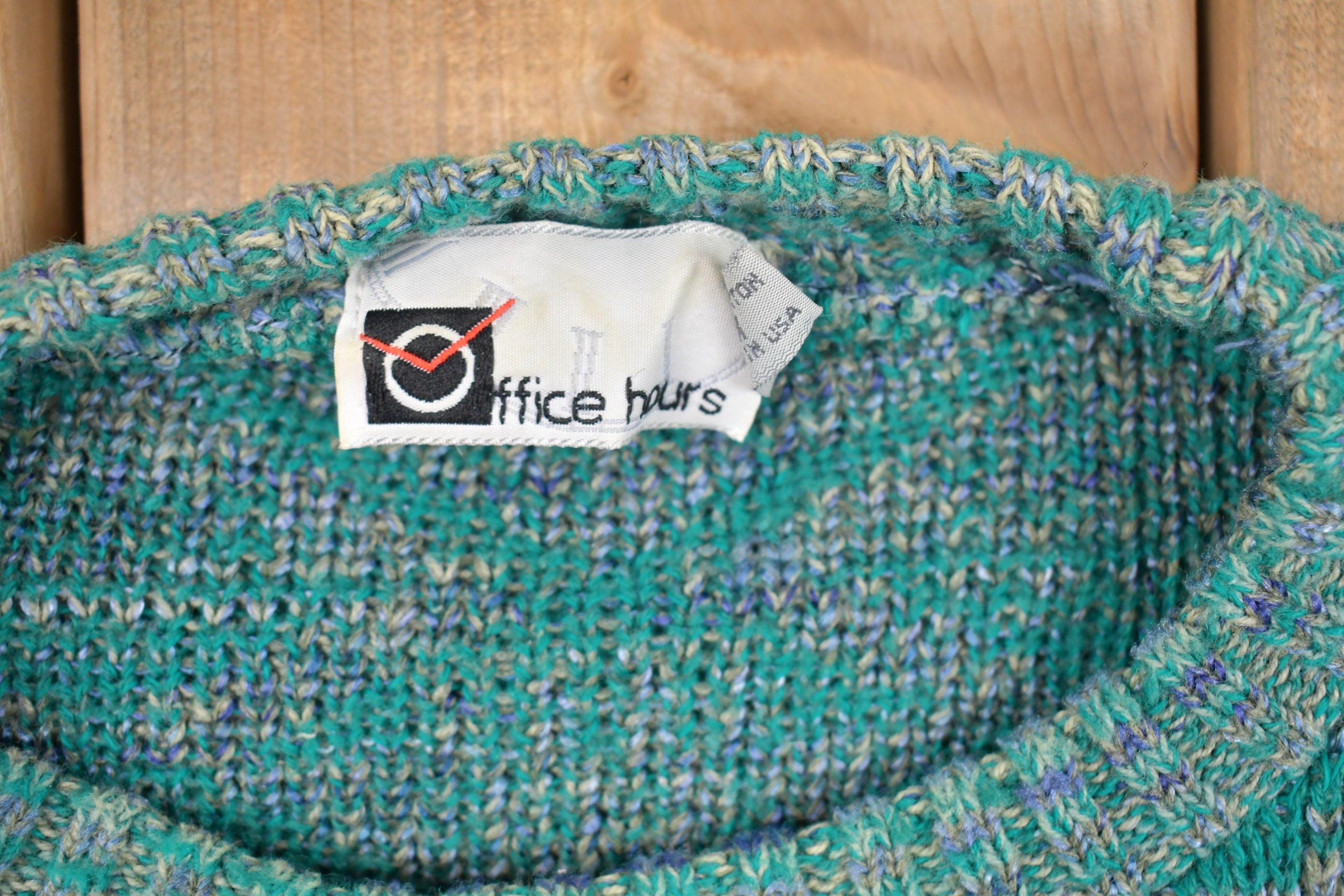 Vintage Knitted Office Hours Sweater