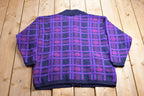 Vintage 1990s Quill's Wool Knit Button Up Sweater