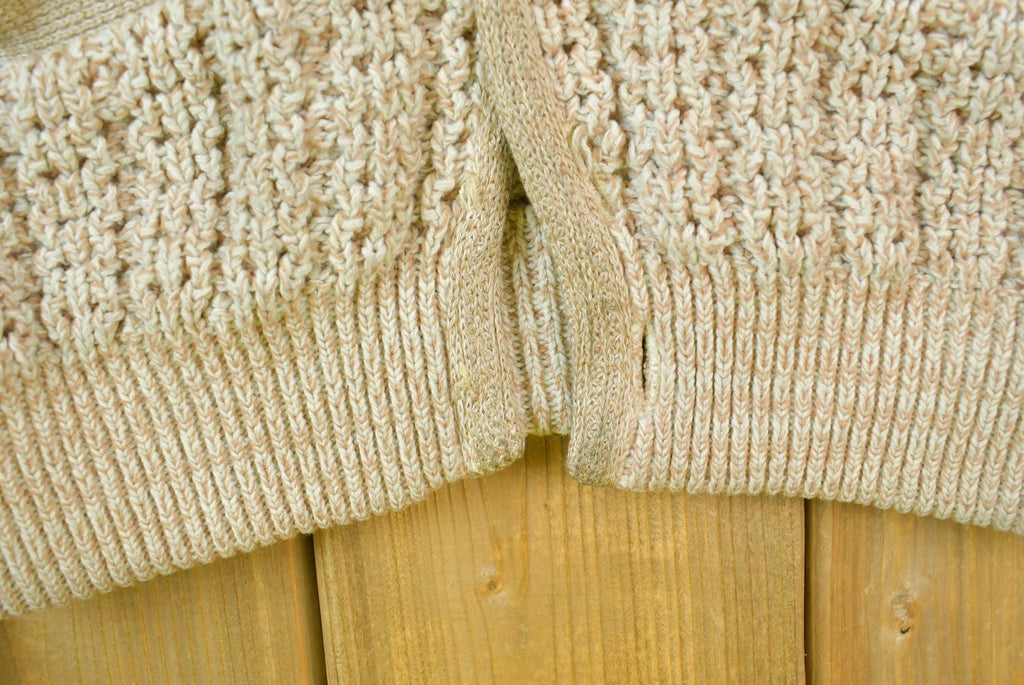 Vintage 1980s Cable Knit Cardigan Sweater