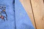 Vintage 1990s Passion-1 Embroidered Denim Jacket / 1980s Jacket / Vintage Denim / Vintage Jean Jacket / Trucker Jacket / Zip Up Jacket