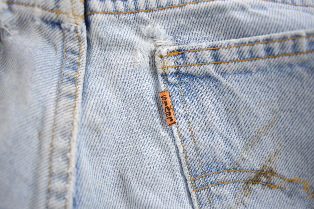 Vintage 1990s Levi's 550 Orange Tab Jeans Size 36x34
