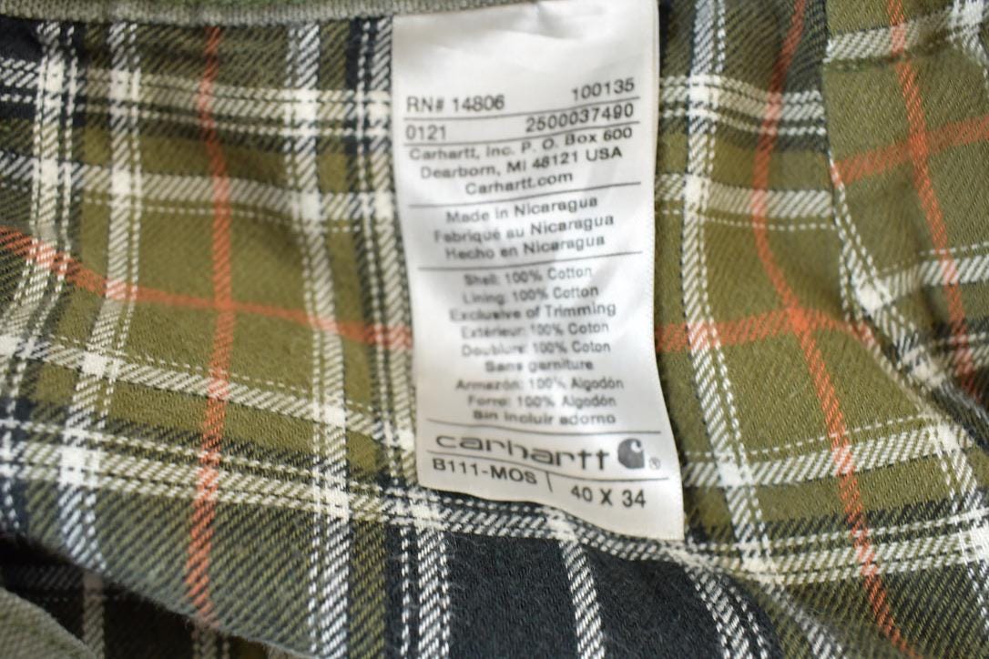 Vintage 1990s Carhartt Lined Denim Work Jeans Size 40