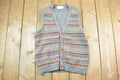 Vintage 1990s Heather & Tweed Quarter Button Knit Cardigan Sweater Vest