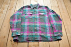 Vintage 1990s Van Heusen Flannel Plaid Button Up Shirt