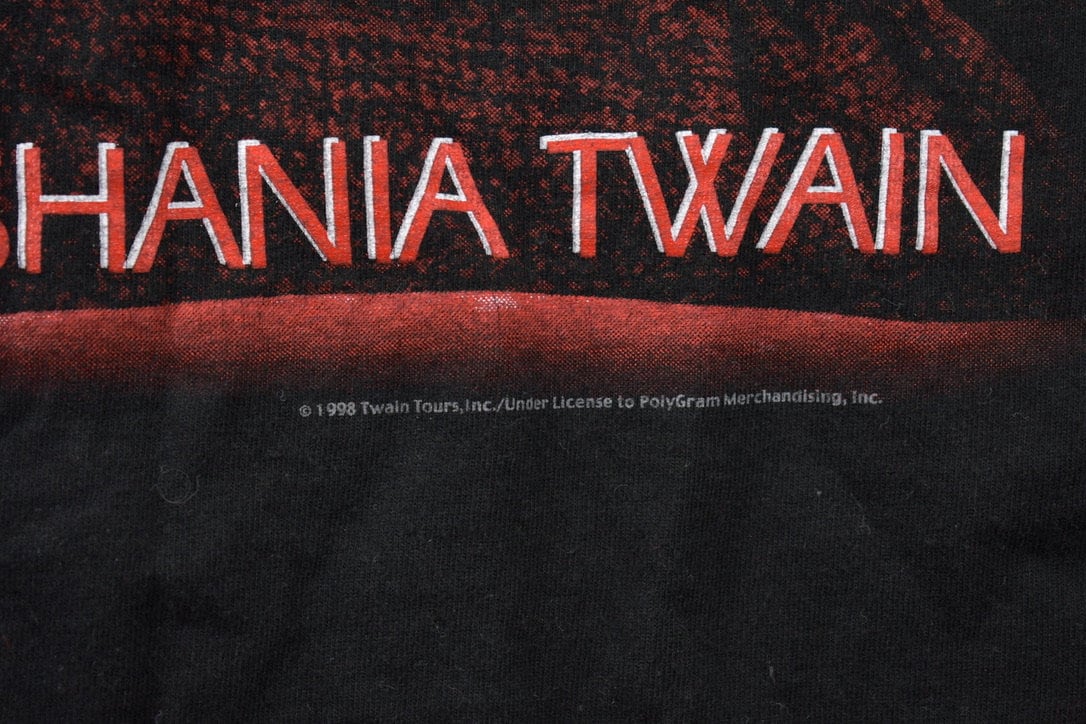 Vintage 1998 Shania Twain Country T Shirt Single Stitch