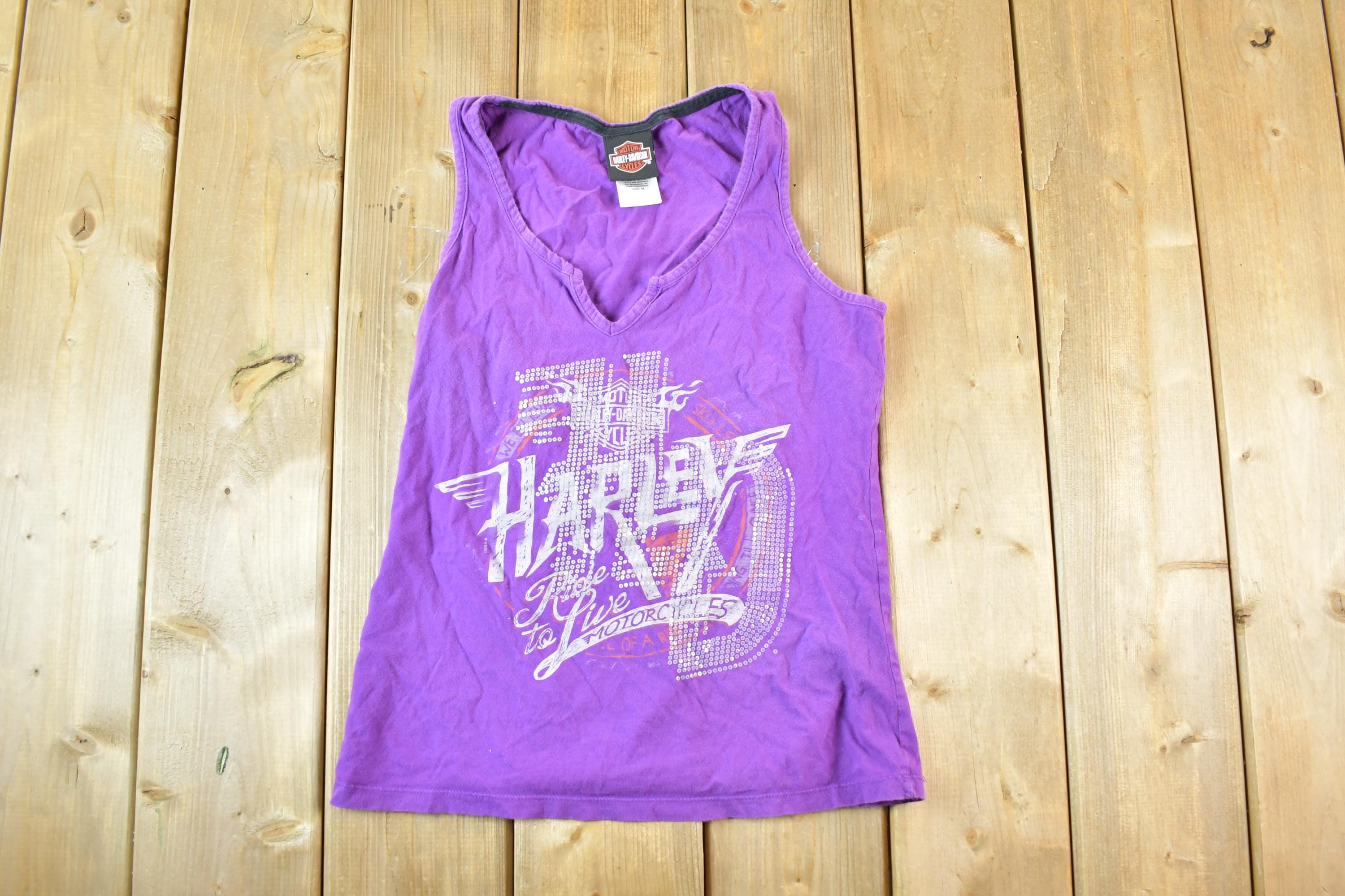 Vintage 1990s Harley Davidson Banff Canada Souvenir Tank Top Womens M