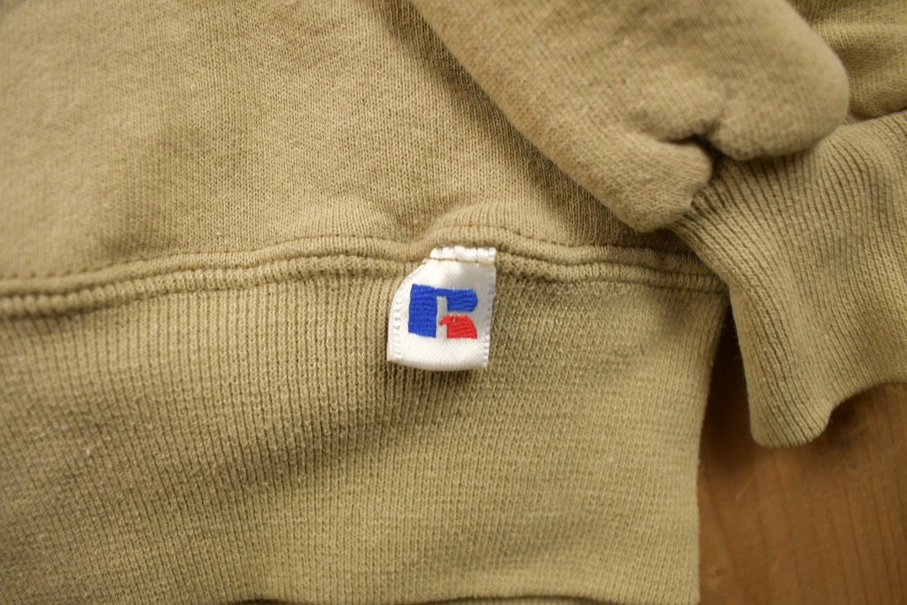 Vintage 1990s Beige Russell Athletics Blank Crewneck Sweatshirt