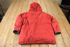 Vintage 1990s Nautica Puffer Jacket With Leather Trim Size M