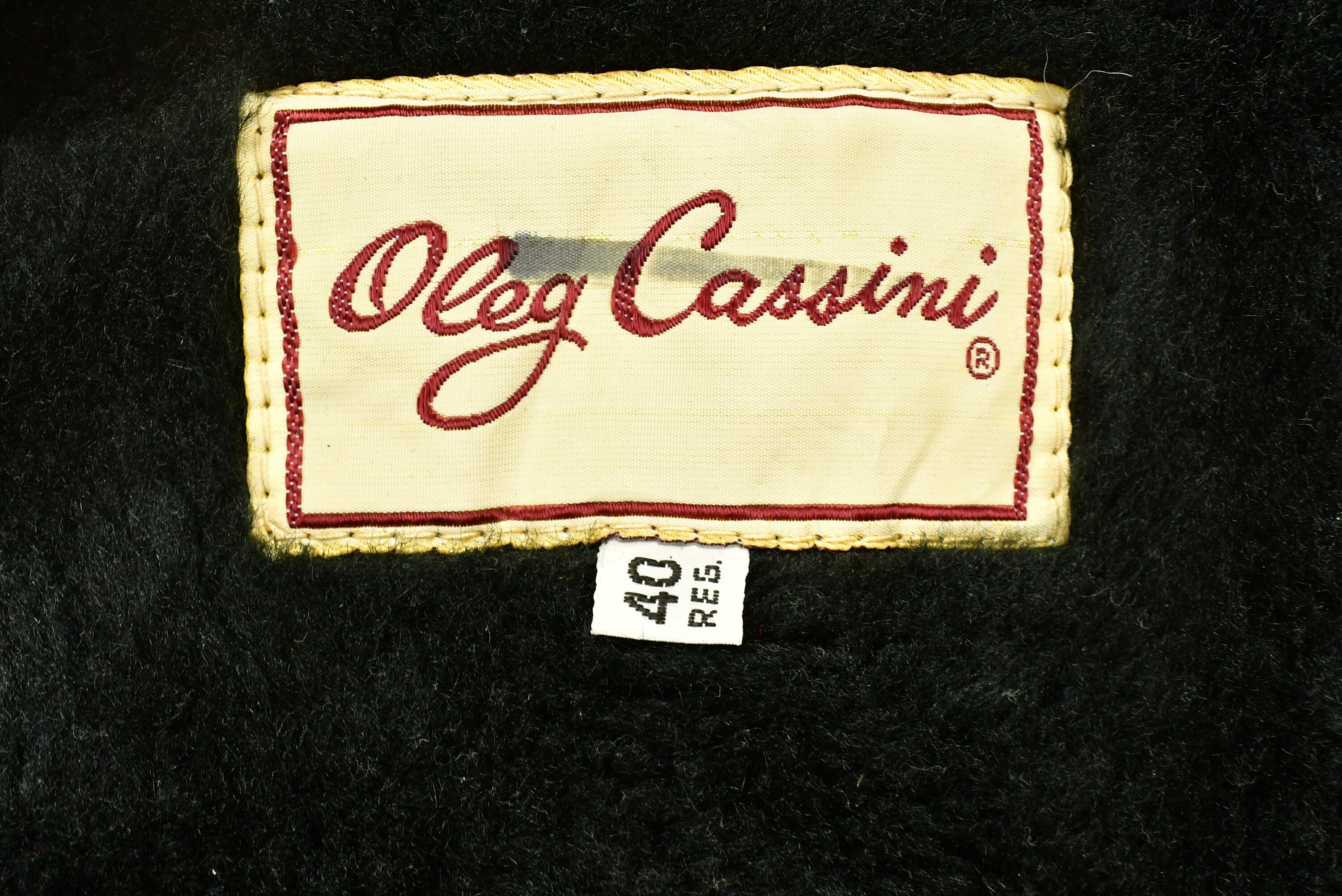 Vintage 1980s Oleg Cassini Leather Biker Jacket