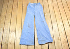 Vintage 1960s Bell Bottom Denim Jeans Size 24 x 34 Made In USA