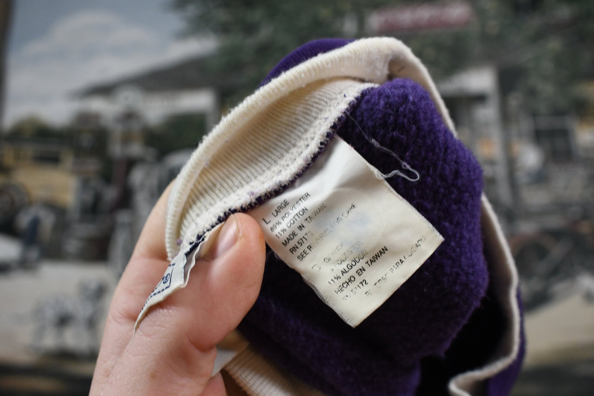 Vintage 1990s Double Collar Floral Crewneck