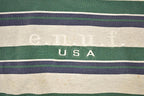 Vintage 1990s Enuf International Striped Embroidered Crewneck Sweatshirt Women's XL Cropped  Made In USA  90's Destination Sweater