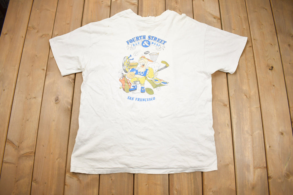 Vintage 1990s San Francisco Fourth Street Bar & Deli Souvenir T Shirt