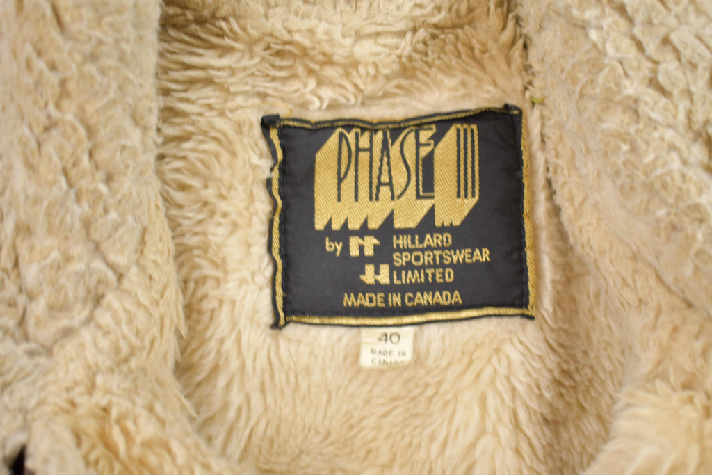 Vintage 1980s Phase III Leather Fur Lined Jacket
