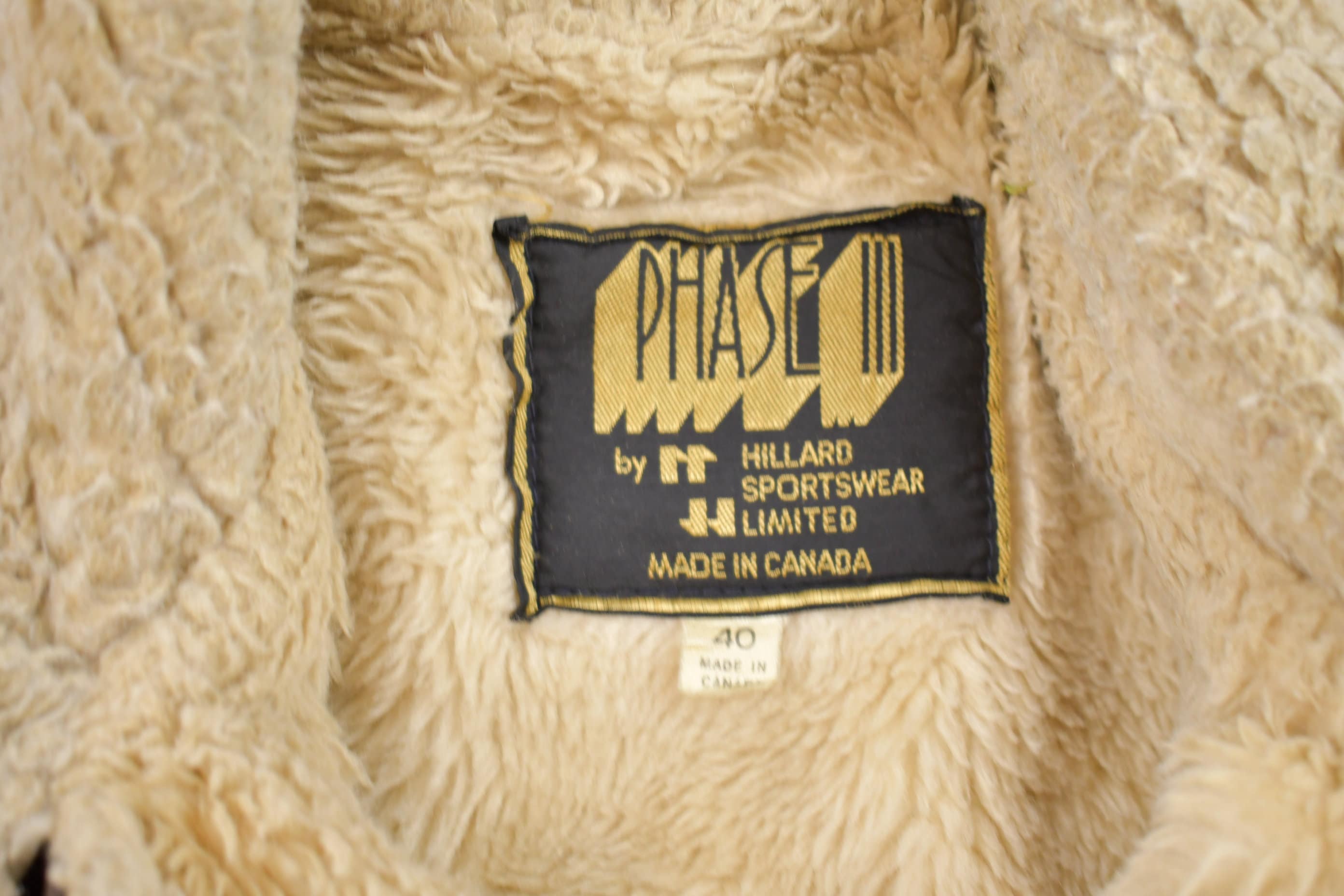 Vintage 1980s Phase III Leather Fur Lined Jacket