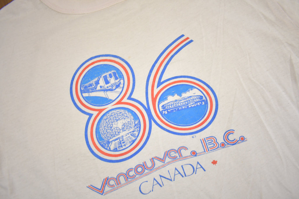 Vintage 1986 Vancouver British Columbia Souvenir T Shirt