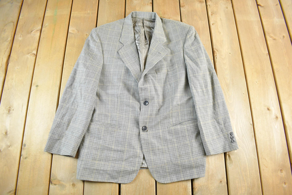 Vintage 1980s Gino Disegnatore Silk Wool Blazer Jacket Men's Medium