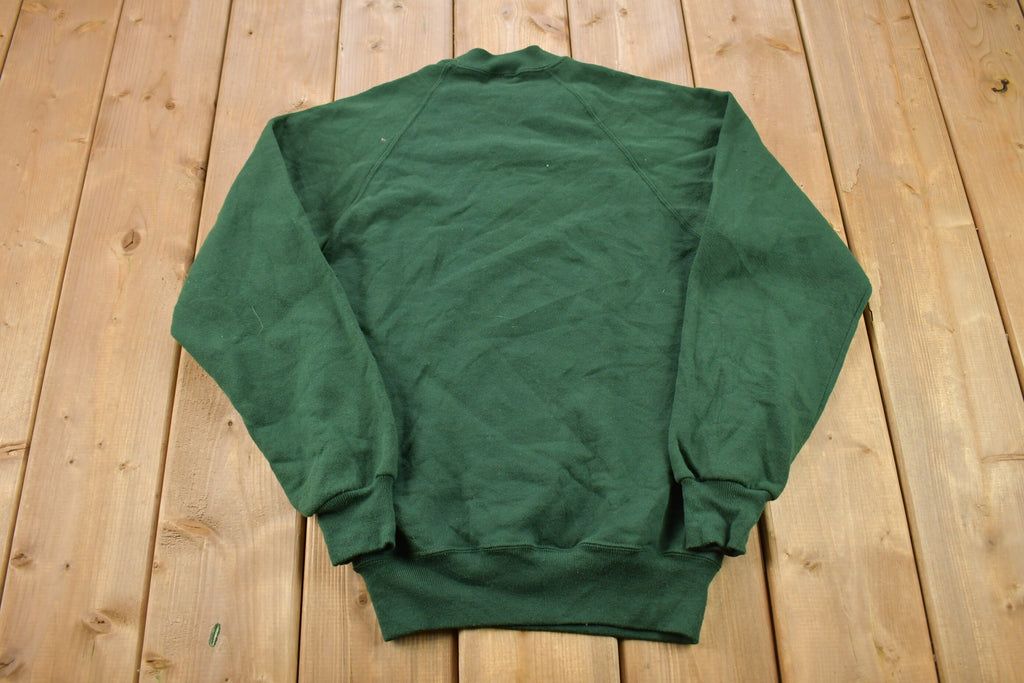 Vintage 1990s Blank Forrest Green Jerzees Crewneck Sweatshirt