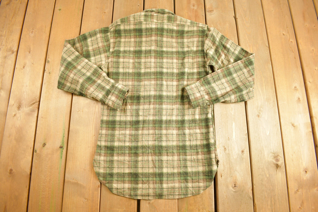 Vintage 1990s Pendleton Plaid Button Up Shirt Size L
