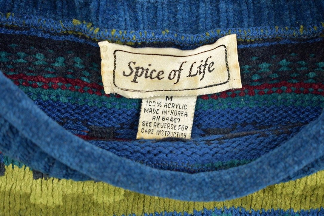 Vintage Spice Of Life Colourful Knitted Sweater