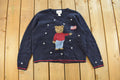 Vintage 1990s Christopher & Banks Teddy Bear USA Knit Crewneck Sweater Women's S