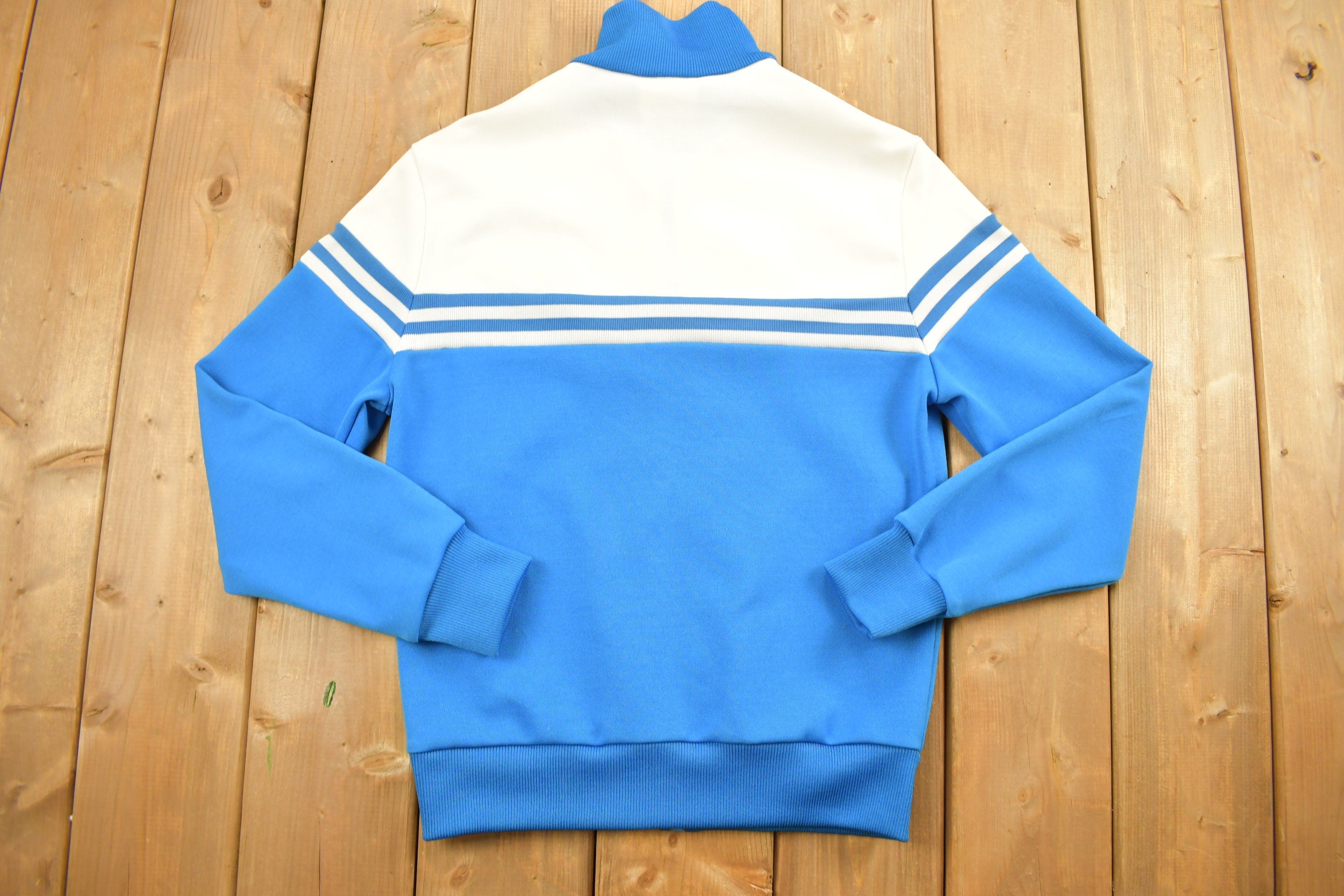 Vintage 1990s Speedo Full Zip Sweater Striped Jacket