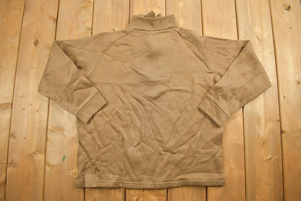 Vintage 1990s Brown Blank Quarter Zip Sweatshirt