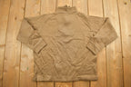 Vintage 1990s Brown Blank Quarter Zip Sweatshirt