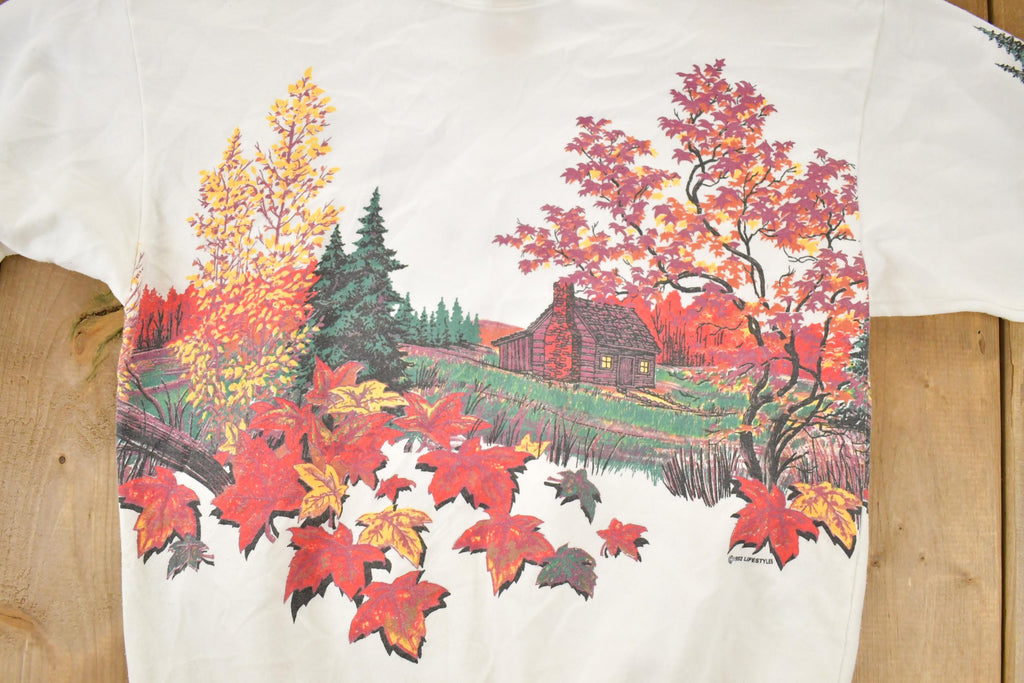 Vintage 1992 Canadian Farm AOP Crewneck Sweatshirt Women's L