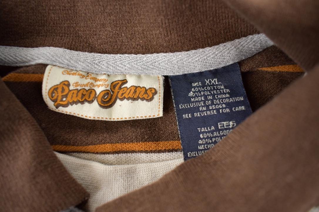 Vintage 2000s Paco Jeans Button Up Striped Short Sleeve Shirt