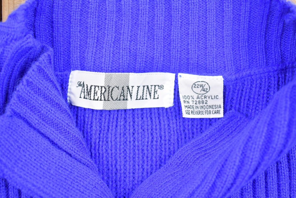 Vintage American Line Quarter Zip Knitted Sweater