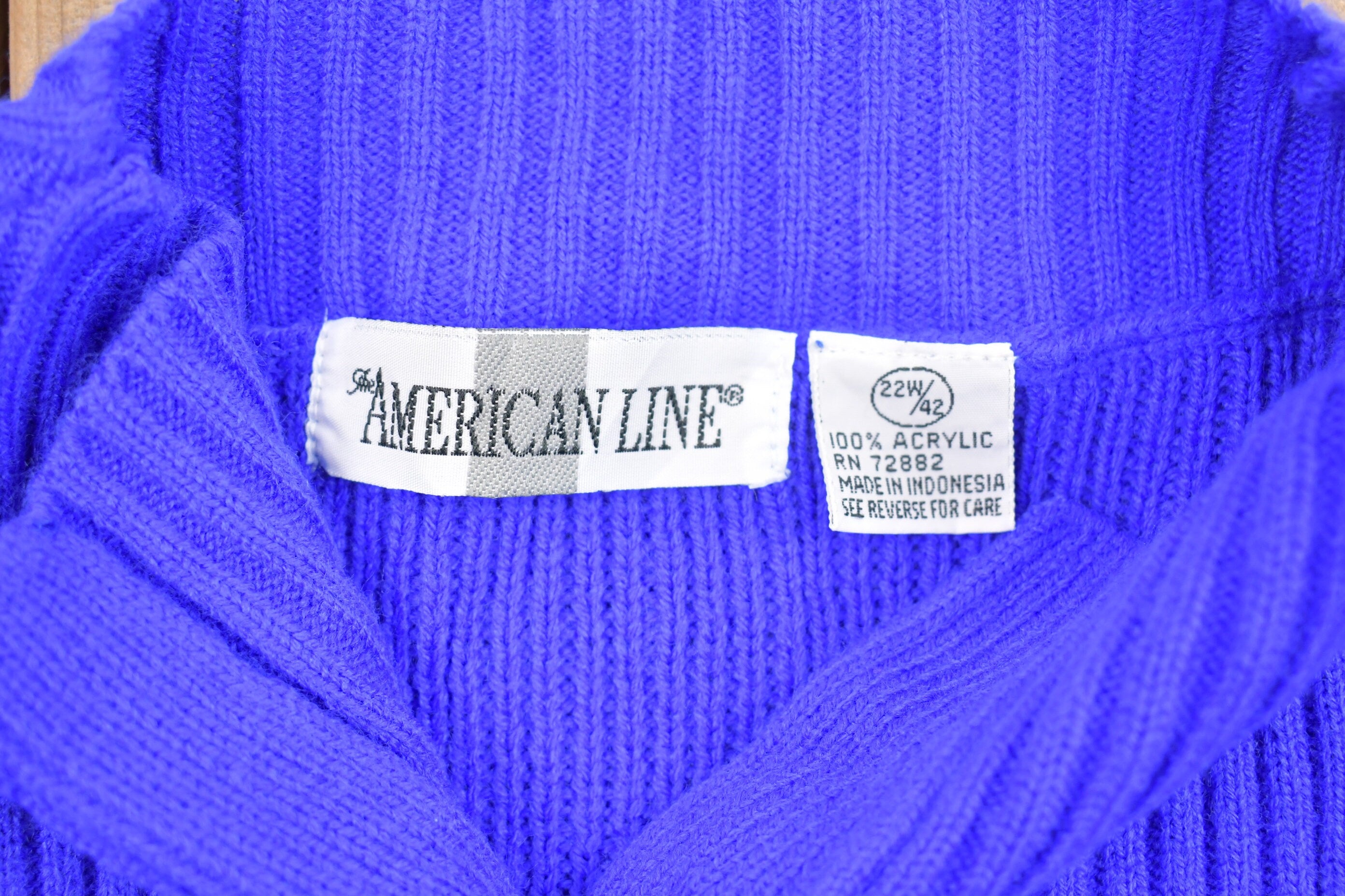 Vintage American Line Quarter Zip Knitted Sweater