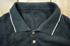 Vintage 1980s Black 3 Button Striped Pocket Collared Shirt
