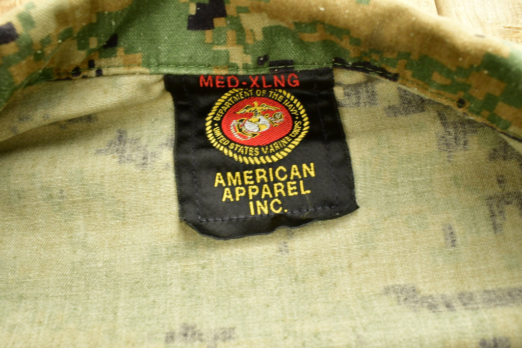 Vintage Marines Army Military Button Up Shirt