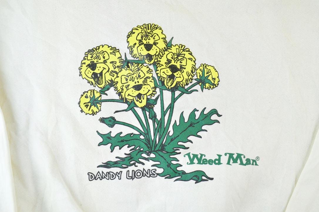 Vintage 1990s Weed Man Dandy Lions Crewneck Sweatshirt