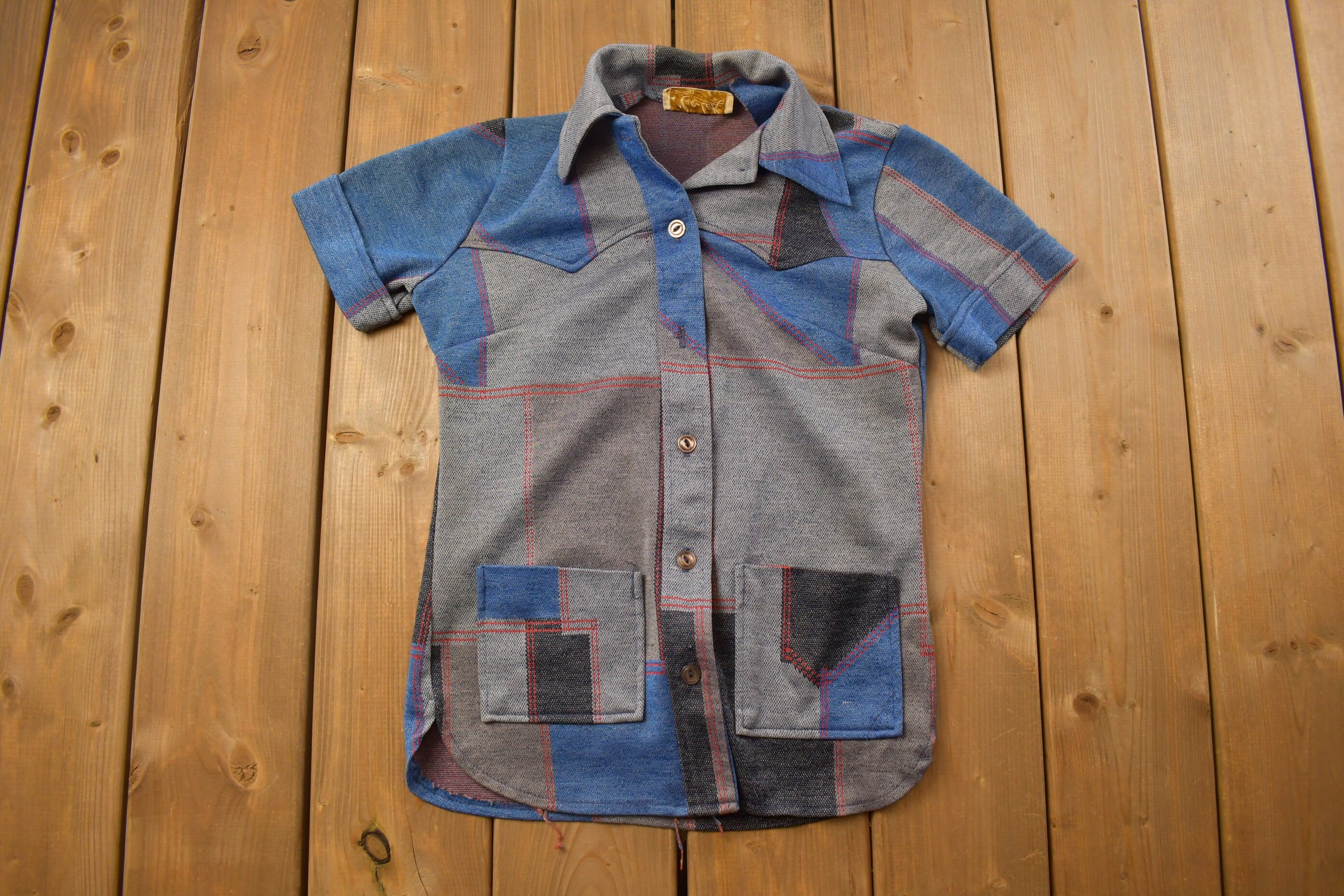 Vintage 1970s Mar-Lek Patterned Button Up Shirt