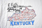 Vintage 1990s Map of Kentucky Souvenir T Shirt Size XL