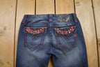 Vintage Y2K Miss Me Bedazzled Low Rise Jeans Size 26x31